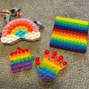 Rainbow Pop It Fidget Toy Set